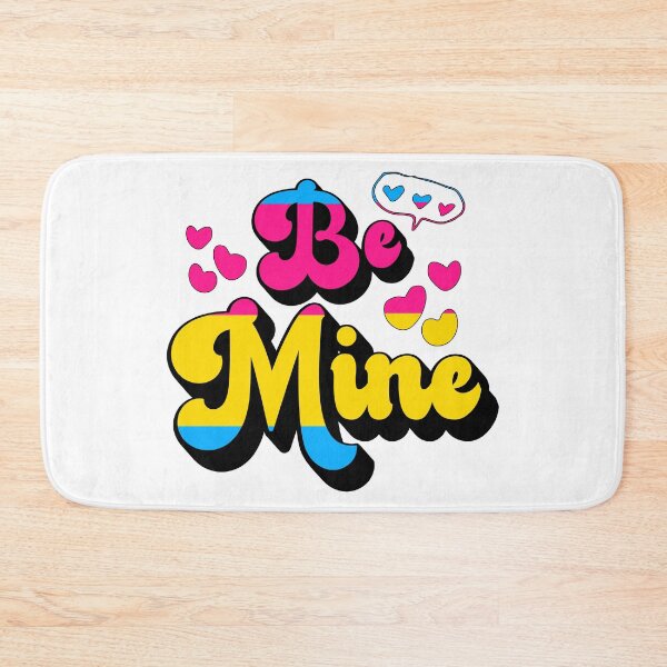 Item preview, Retro Pansexual Flag Be Mine Love Hearts designed and sold by ontrendshirts.