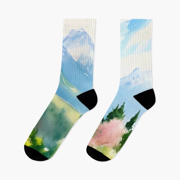 Item preview, Watercolor Mountain Landscape - Impressionism and Chinese painting designed and sold by joejiing.