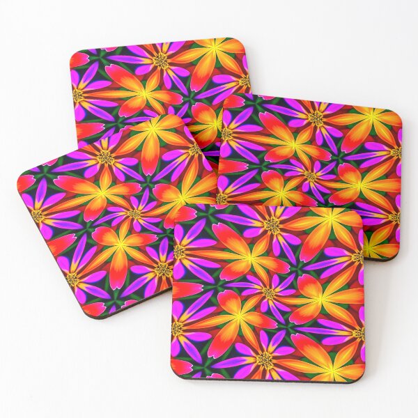 Item preview, Bright Orange Flower Pattern designed and sold by Patternflower.