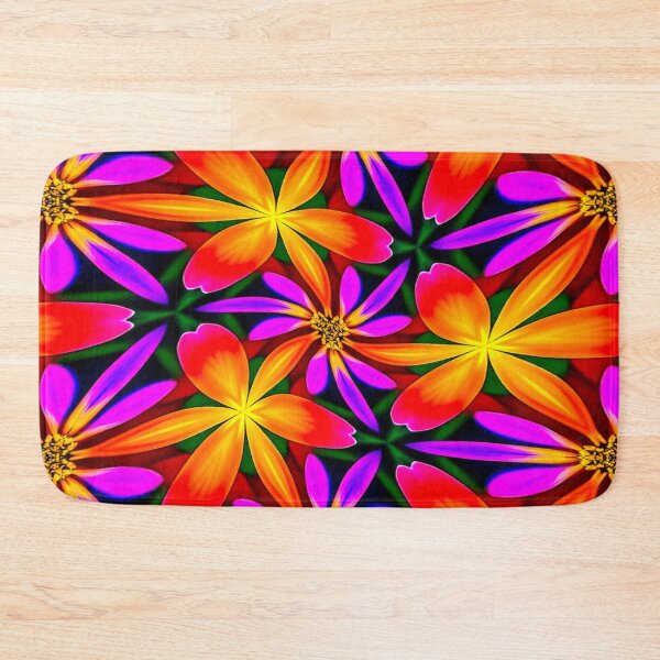 Item preview, Bright Orange Flower Pattern designed and sold by Patternflower.