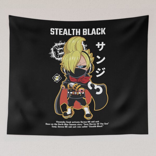 Item preview, Vinsmoke Sanji In Germa Stealth Black Raid Suit One Piece designed and sold by SanzokuStation.