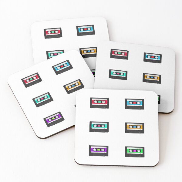 Item preview, 1980s tapes sticker pack set of 6 eighties cassettes designed and sold by Inspirationmotivation.