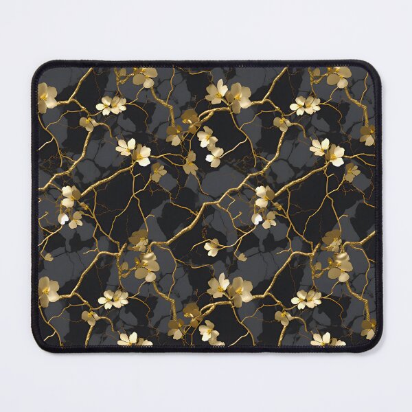 Item preview, Kintsugi golden flowers pattern designed and sold by liligo-art.
