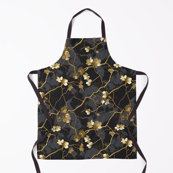 Item preview, Kintsugi golden flowers pattern designed and sold by liligo-art.