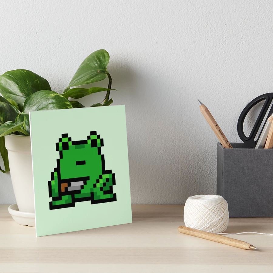 Pixel Frog with a knife 1