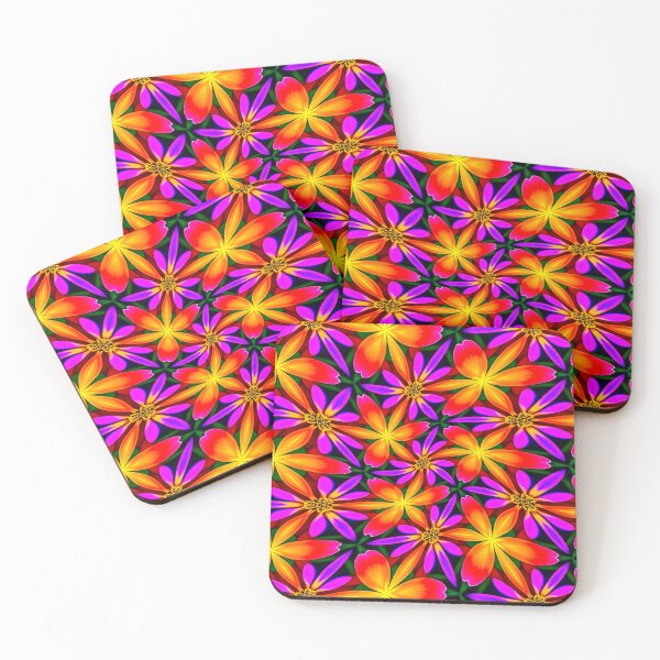 Item preview, Bright Orange Flower Pattern designed and sold by Patternflower.