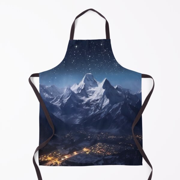 Item preview, A Snowy Mountain Range With Stars In The Sky designed and sold by GiveMeMood.