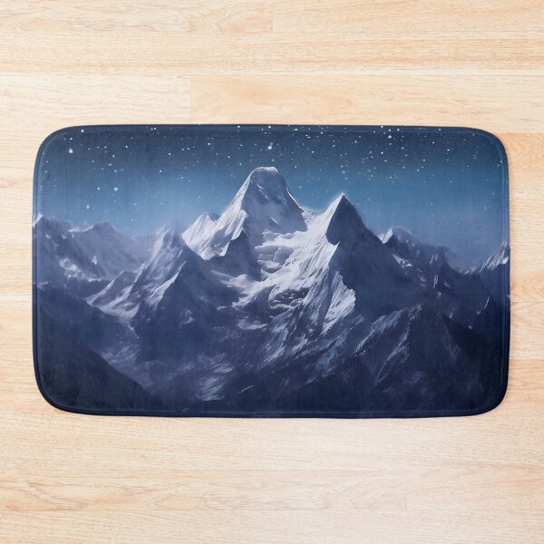 Item preview, A Snowy Mountain Range With Stars In The Sky designed and sold by GiveMeMood.