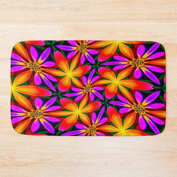 Item preview, Bright Orange Flower Pattern designed and sold by Patternflower.