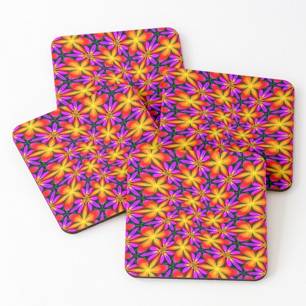 Artikelvorschau, Leuchtend orange Blumenmuster entworfen und verkauft von Patternflower.