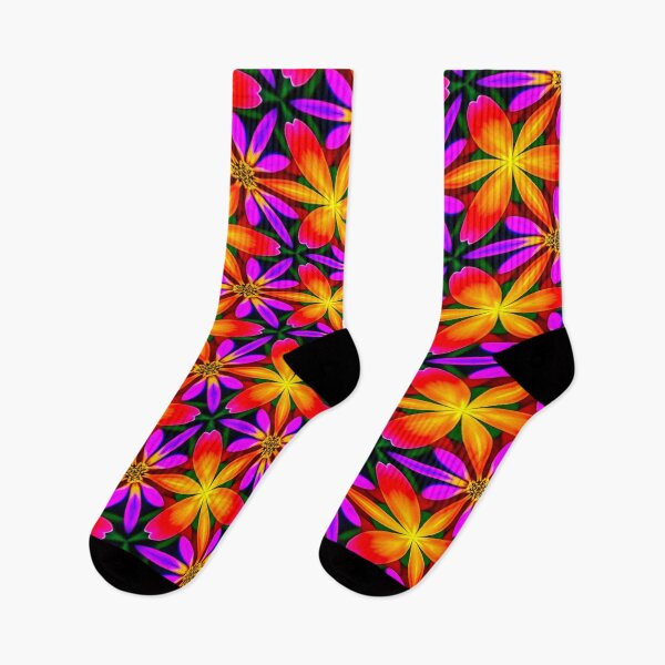 Artikelvorschau, Leuchtend orange Blumenmuster entworfen und verkauft von Patternflower.