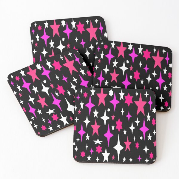 Item preview, Mid-century Atomic Stars Pink Fuchsia Retro designed and sold by 2sweetsDesign.