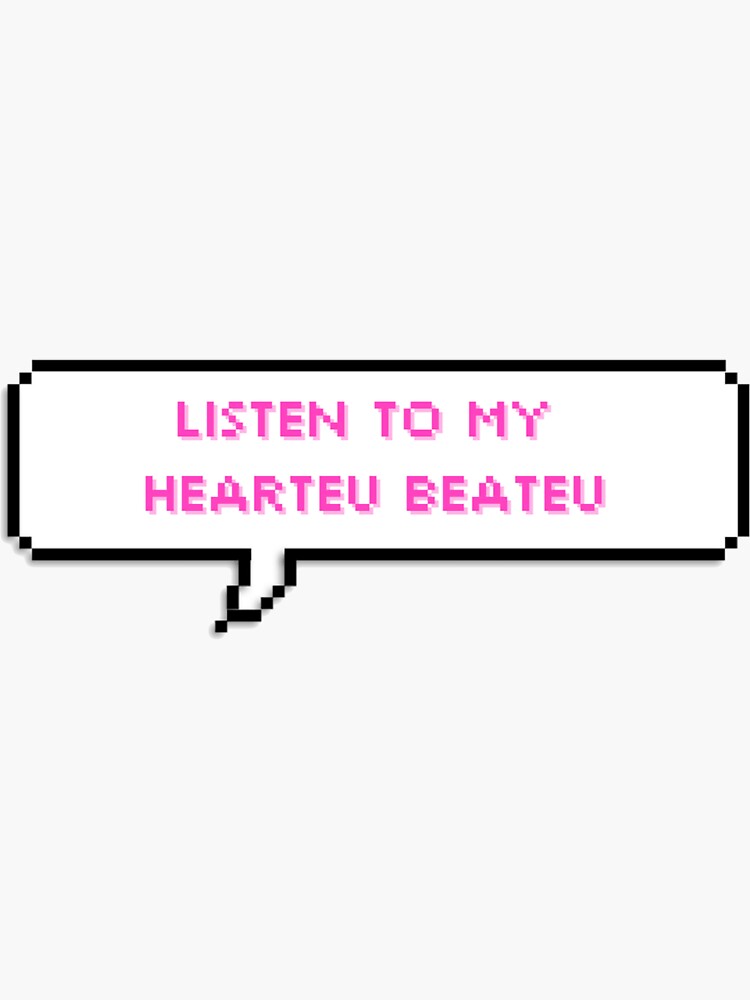 Thumbnail 3 of 3, Sticker, Listen to my hearteu beateu - Changbin - Stray Kids designed and sold by mrnart27.