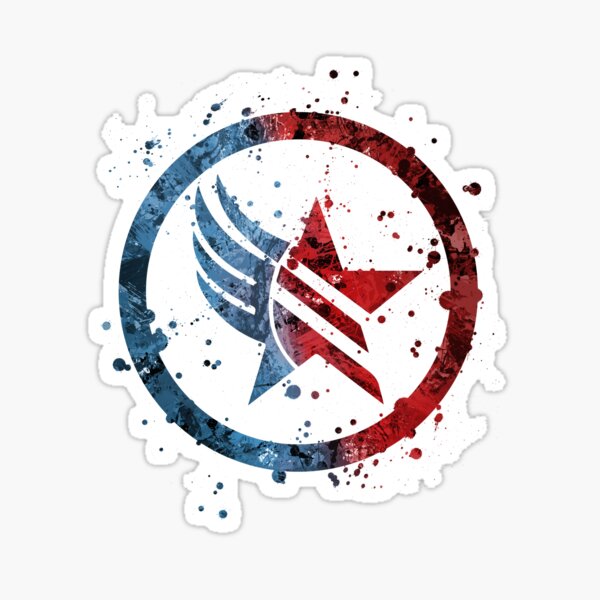 Mass Effect Renegade/Paragon Combo Splatter (Lite) Sticker