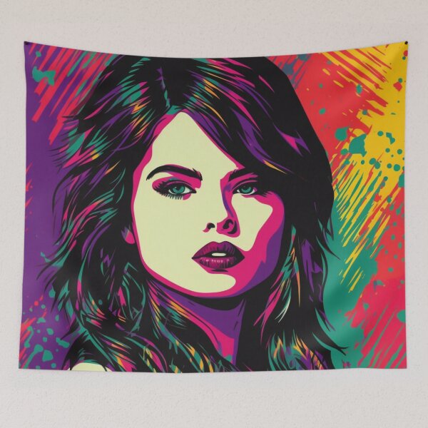 Aperçu de l'œuvre Selena Gomez Pop Art Célébrité Portrait créée et vendue par artbybodhi.