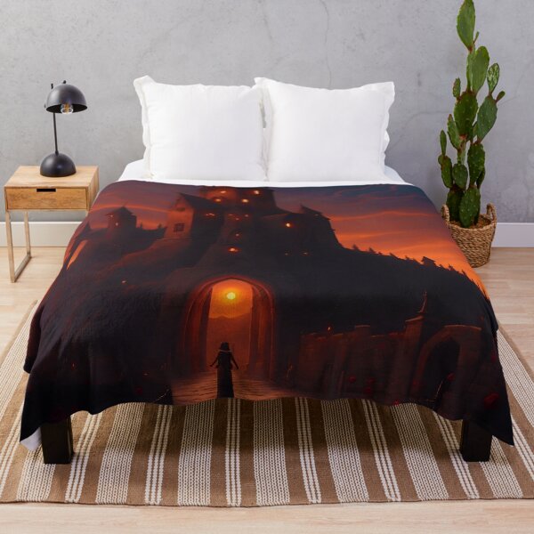Item preview, Dark Mysterious Stone Tower at Sunset Fantasy designed and sold by allhistory.