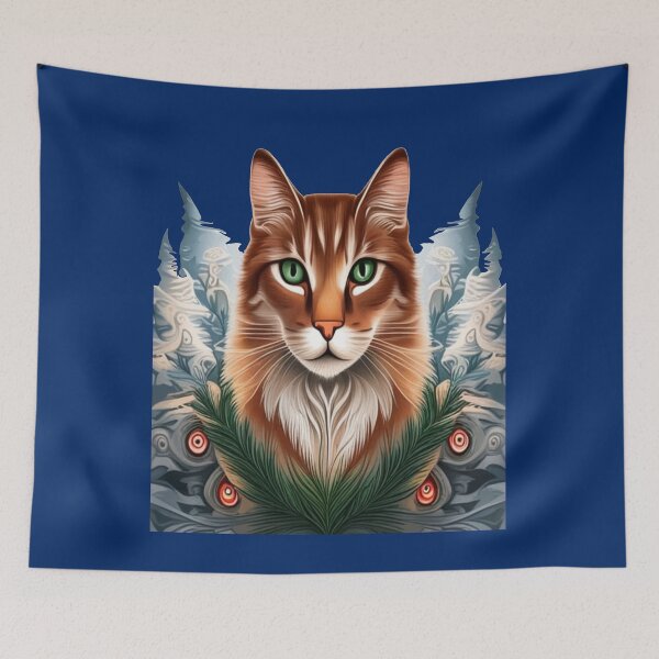 Item preview, State Cat With White Pine Maine State Tattoo Art designed and sold by taiche.