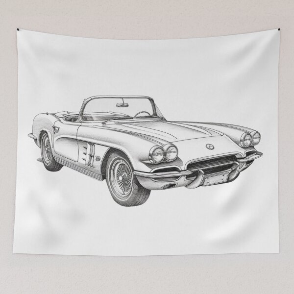 Item preview, A Vintage 1953-1962 Corvette  designed and sold by Sketch-Shack.
