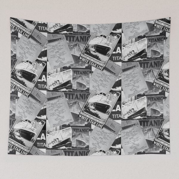 Item preview, TITAINIC COLAGE BLACK AND WHITE designed and sold by amy greaves.