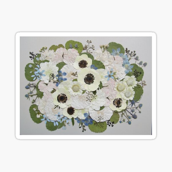 Pressed Flowers 4 Sticker for Sale by Artisma