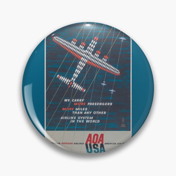 Artikelvorschau, American Overseas Airlines: Vintage-Luftfahrtplakat zur Feier transatlantischer Reisen entworfen und verkauft von PosterForever.