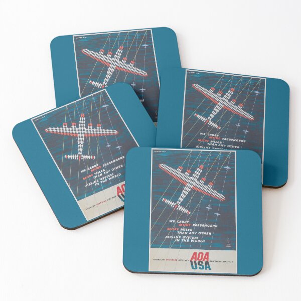 Item preview, American Overseas Airlines: Vintage Aviation Poster Celebrating Transatlantic Travel designed and sold by PosterForever.