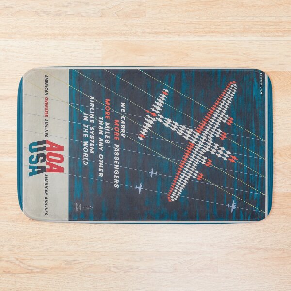 Item preview, American Overseas Airlines: Vintage Aviation Poster Celebrating Transatlantic Travel designed and sold by PosterForever.