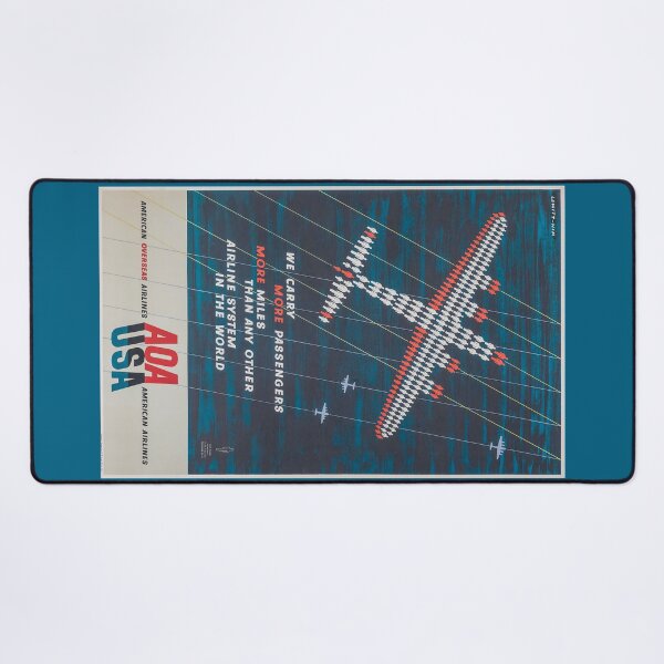 Item preview, American Overseas Airlines: Vintage Aviation Poster Celebrating Transatlantic Travel designed and sold by PosterForever.