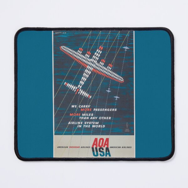 Item preview, American Overseas Airlines: Vintage Aviation Poster Celebrating Transatlantic Travel designed and sold by PosterForever.