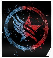 Mass Effect Renegade/Paragon Combo Splatter Poster