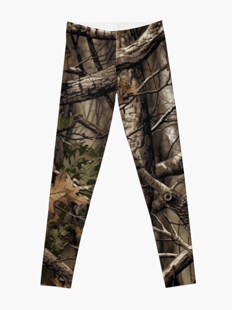 camouflage real tree realtree hunter camo pattern woods outdoors hunting fishing farming Leggings