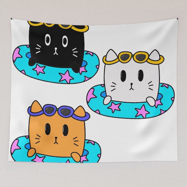 Item preview, Summer Cat Pool Party designed and sold by ScrimblyStudios.