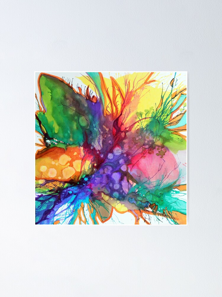 Aperçu 1 sur 3. Poster avec l'œuvre Eclosion 28 créée et vendue par ElioraBousquet.