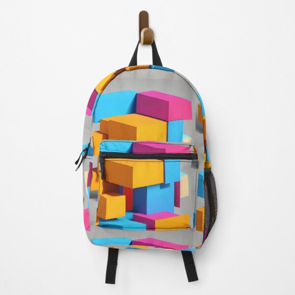 Item preview, Colorful geometric 3D illustration of bright blocks designed and sold by Mercurius-M.