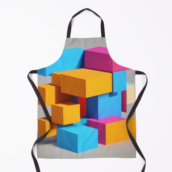 Item preview, Colorful geometric 3D illustration of bright blocks designed and sold by Mercurius-M.