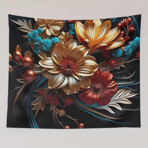 Item preview, Bohemian Vintage Luxury Flowers | Modern Floral Boho Artistic Luxe Boho Flower Melodies designed and sold by Bored Elon.
