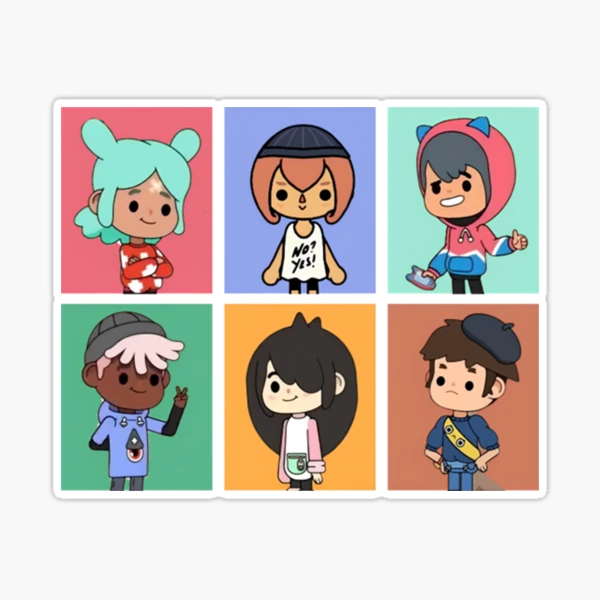 toca boca , toca life characters cute Sticker for Sale by ducany