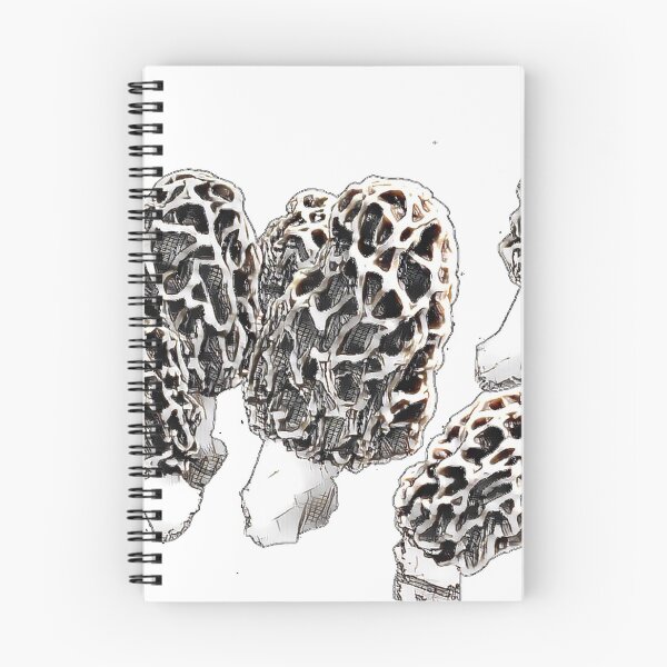 Item preview, Black and White Grey Morel Mushrooms designed and sold by natnat7w.