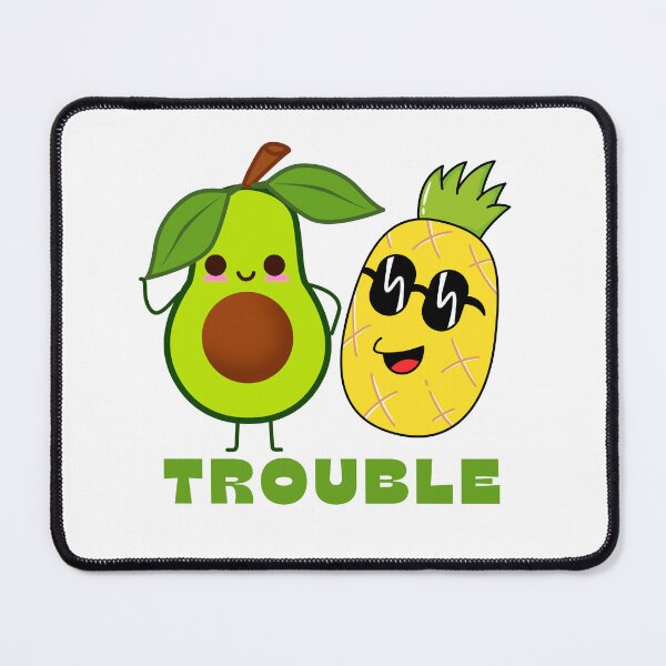 Item preview, Avocado and Pineapple Trouble, Avocado and Pineapple Cute, Troublemakers, Pair, Best Friends, BFF, Duo, Party, Celebration, Fun, Funny, Good Times Design designed and sold by Mgibsonphoto.