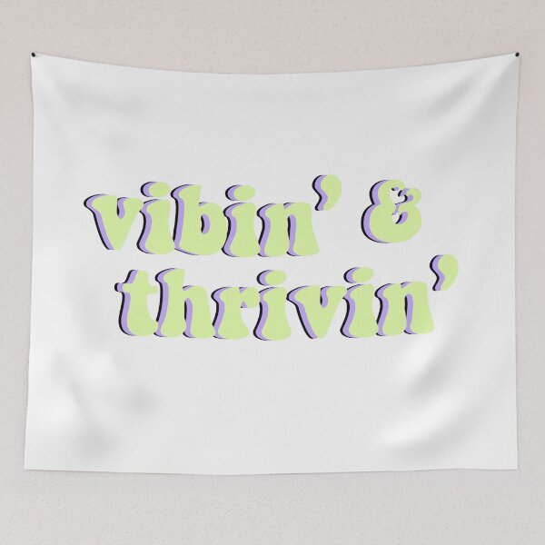 Item preview, Vibin and thrivin neon green purple aesthetic  designed and sold by Loveartse.