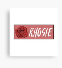Rho Psi Eta "Rhosie" - Salmon Rose Canvas Print