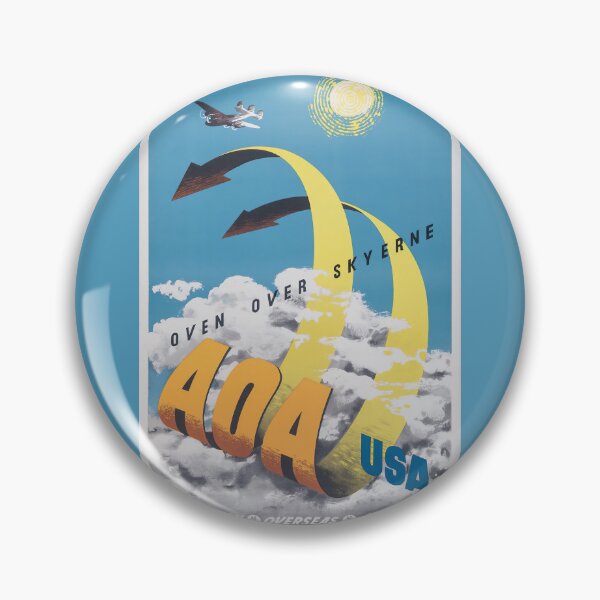 Artikelvorschau, American Overseas Airlines: Vintage-Luftfahrtplakat zur Feier von Transatlantikreisen entworfen und verkauft von PosterForever.