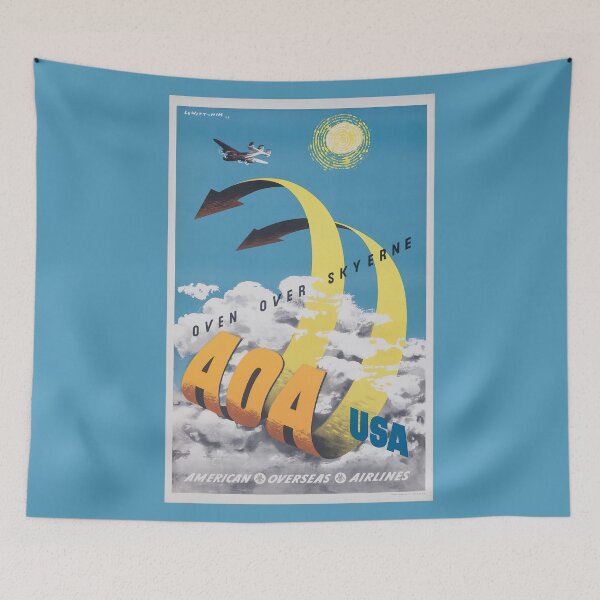 Item preview, American Overseas Airlines: Vintage Aviation Poster Celebrating Transatlantic Travel designed and sold by PosterForever.