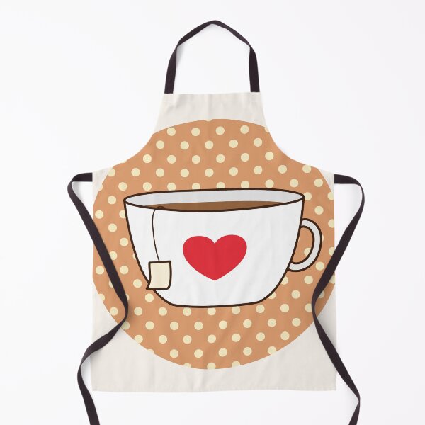 Item preview, Mug with a heart and tea bag on a round dotted background designed and sold by Viktoriia.