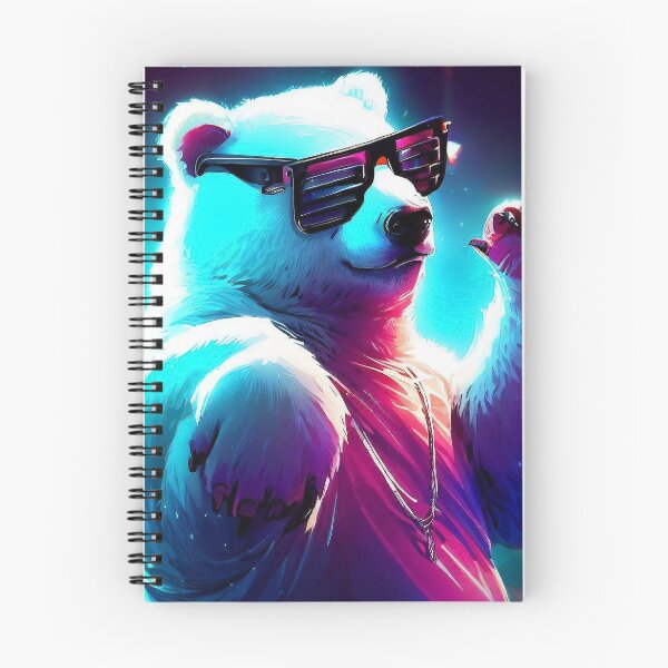 Item preview, Funny cool polar bear in party glasses dancing in club designed and sold by TomFrontierArt.