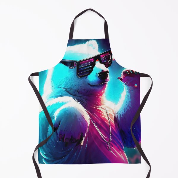Item preview, Funny cool polar bear in party glasses dancing in club designed and sold by TomFrontierArt.