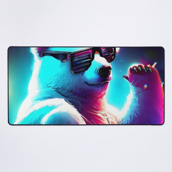 Item preview, Funny cool polar bear in party glasses dancing in club designed and sold by TomFrontierArt.