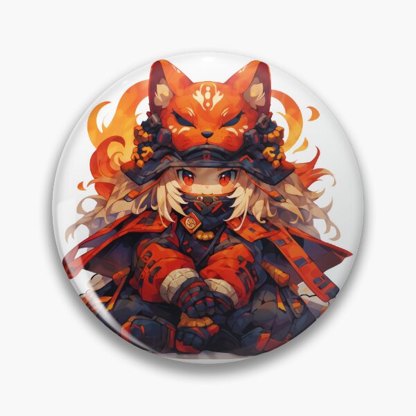 Item preview, Fiery Furimurai designed and sold by Chibi Cat Art Corner.