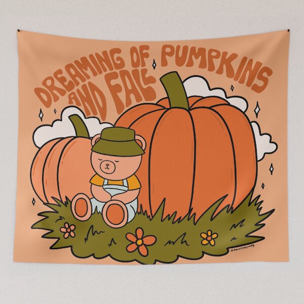 Item preview, Dreaming of Pumpkins designed and sold by doodlebymeg.