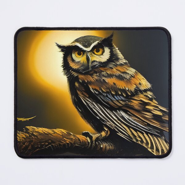 Item preview, Dark Charcoal Brown Owl, Ai Generated Art  designed and sold by ACC .